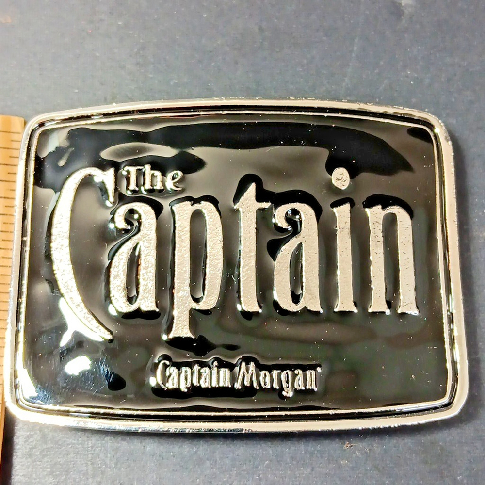 Captain Morgan "The Captain" Belt Buckle Vintage Enamel Beer Brewery